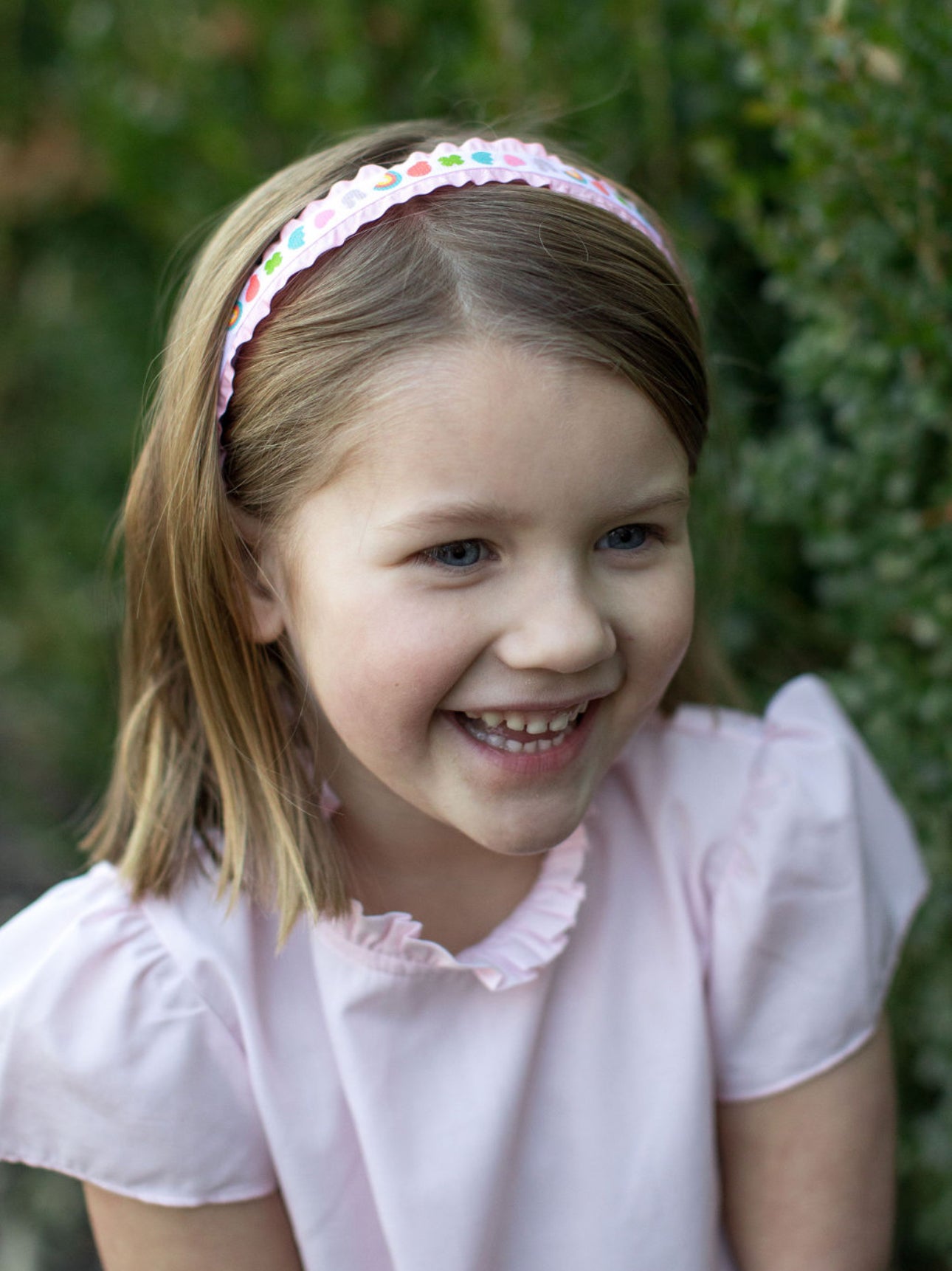 Lucky Charms Double Ruffle Ribbon Headband