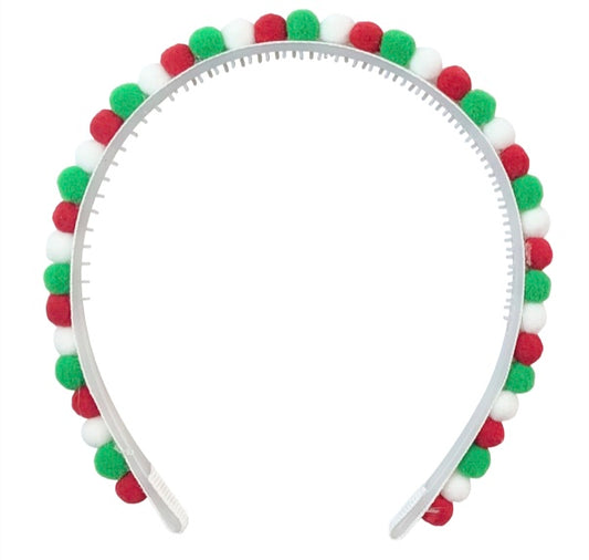 Christmas Pom Pom Headband