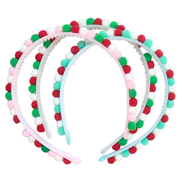 Christmas Pom Pom Headband - Lolo Headbands