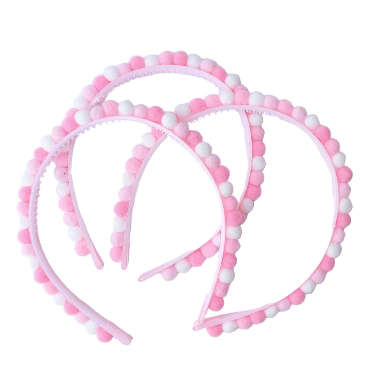 Pink Pom Pom Headband