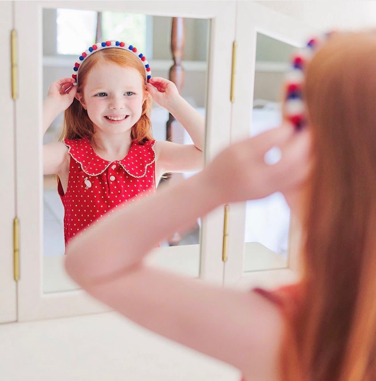 Patriotic Pom Pom Headband