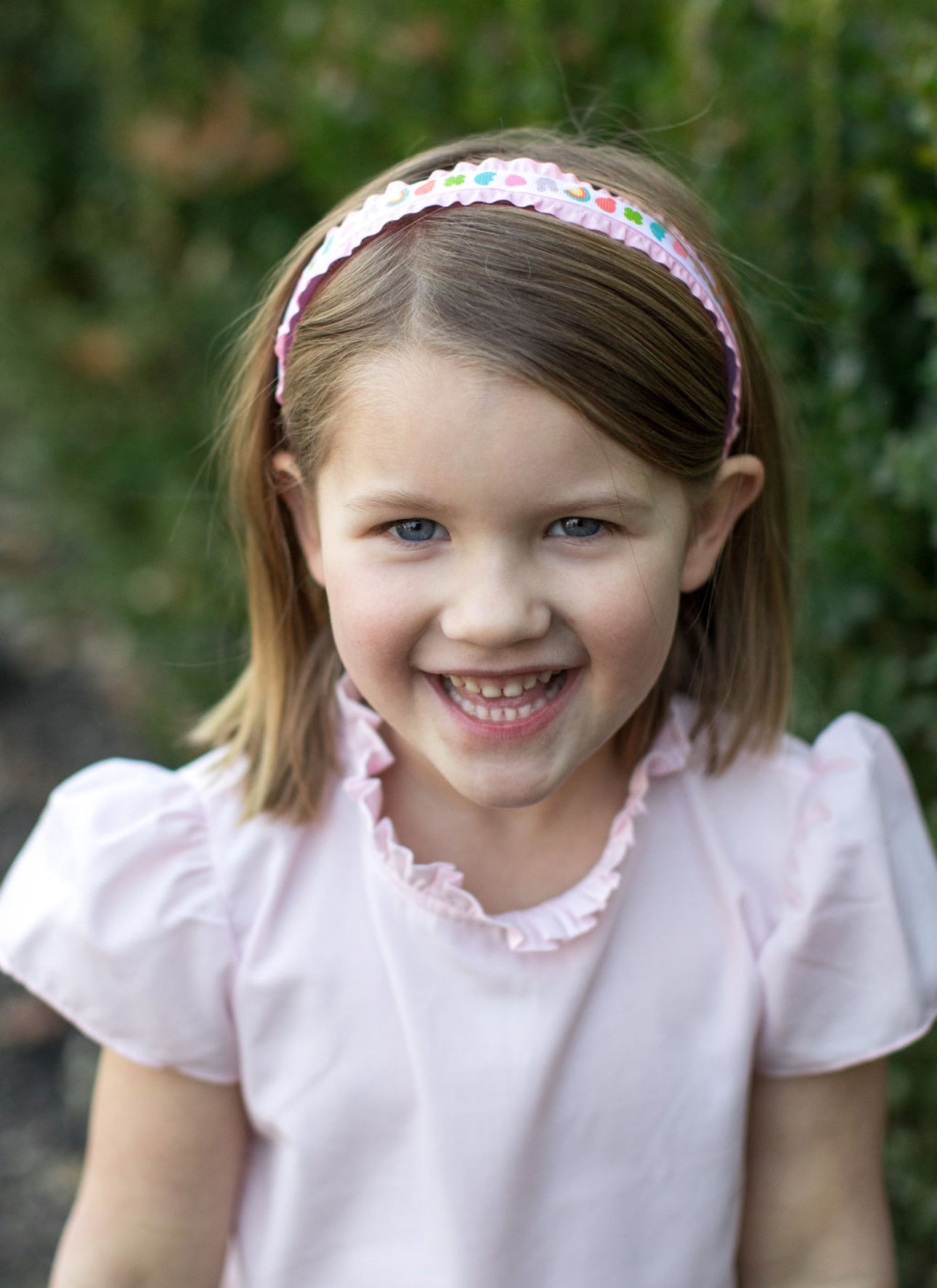Lucky Charms Double Ruffle Ribbon Headband