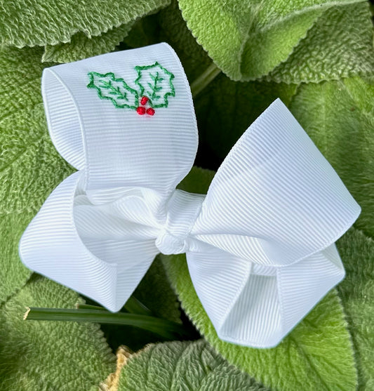 Grosgrain Holly Bow