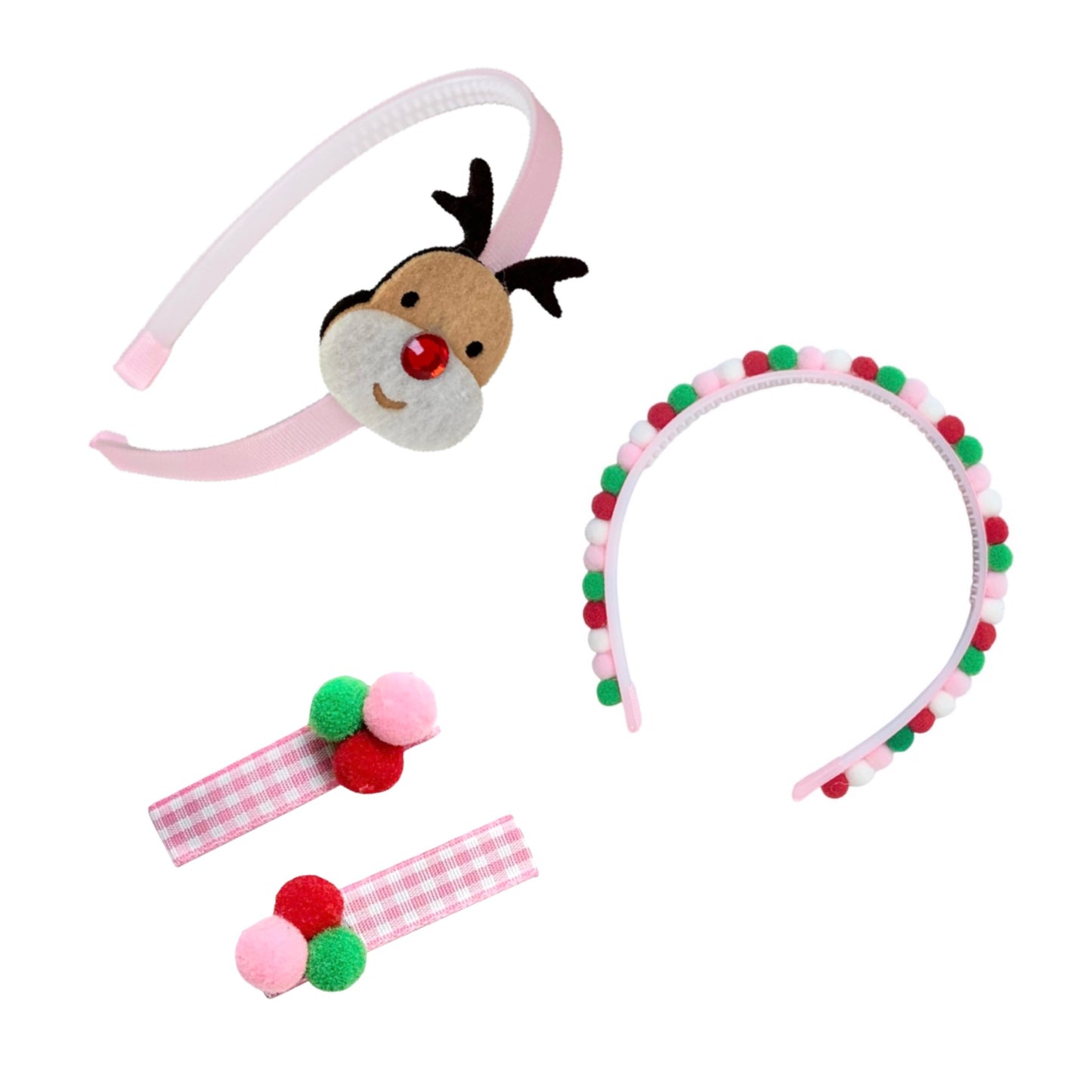 Rudolph Headband - Light Pink